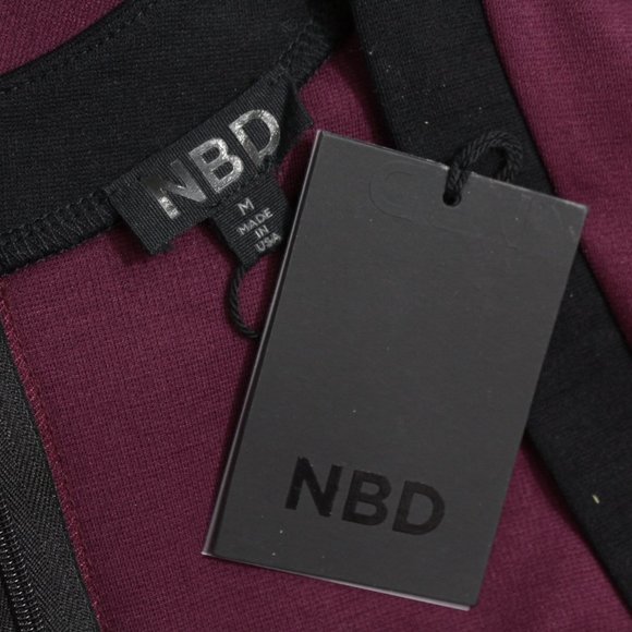 Revolve NBD Burgundy Long Sleeve Mini Dress M - Picture 8 of 9